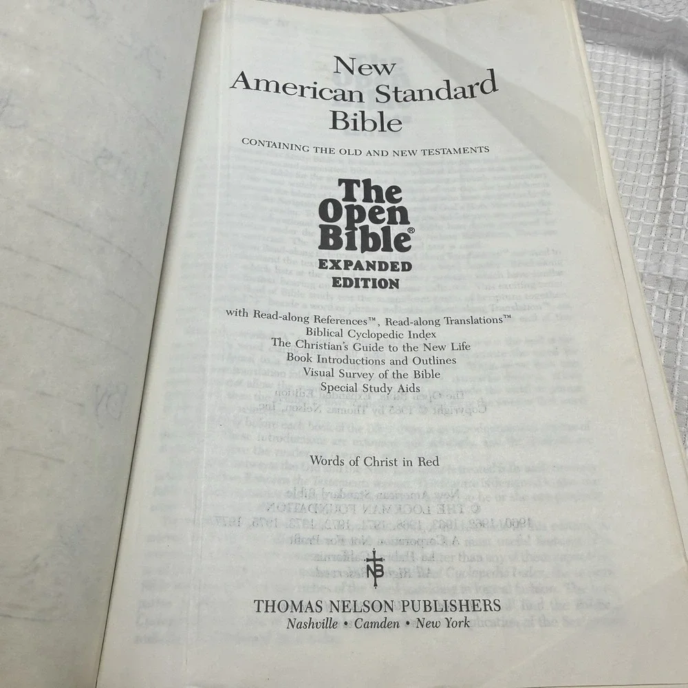 Nelson Open Bible 1985 KJV Expanded Edition Genuine Leather Soft Cover‎ Red